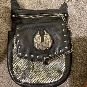 Harley-Davidson Black and Silver hip  Bag